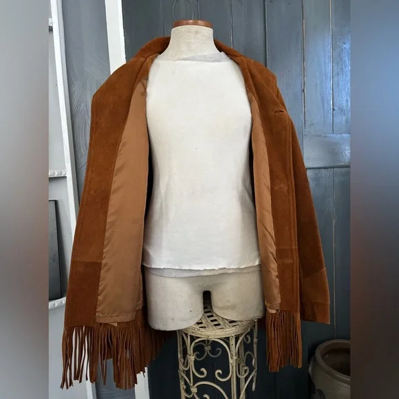 VINTAGE 70’s Fringe J. SCULLY Suede Jacket sz 40 - Picture 5 of 16